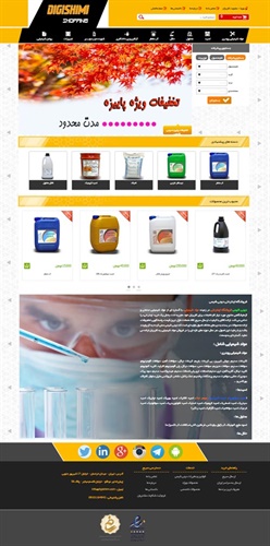 طراحی سایت مواد شیمیایی دیجی شیمی